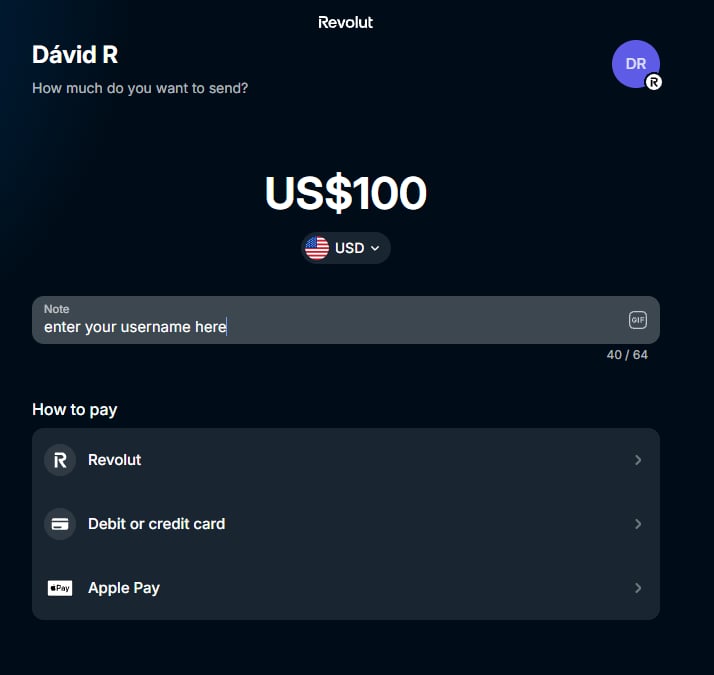 Revolut Payment Guide